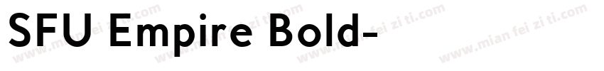 SFU Empire Bold字体转换